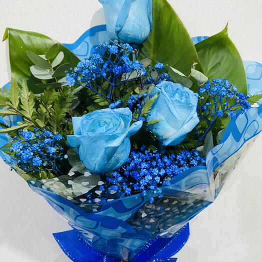 Buquê Rosas Azuis