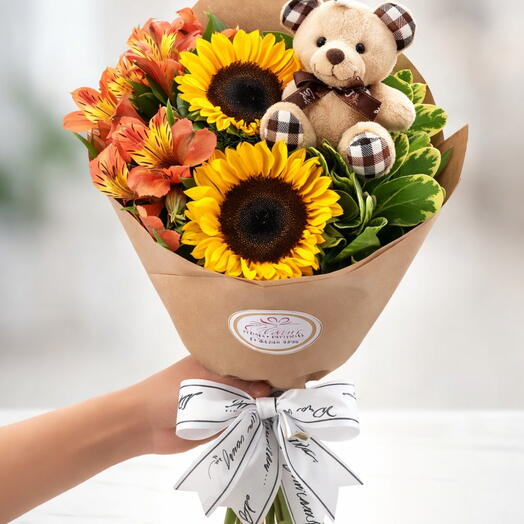 Buque 2 girassol com ursinho