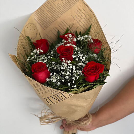 Buquê 6 Rosas Importadas