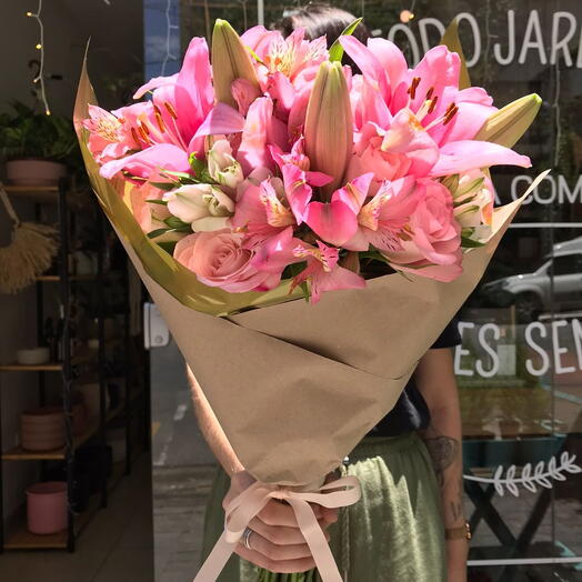 Buquê Cor de Rosa Premium