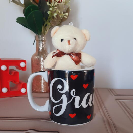 CANECA GRATIDÃO CHOCOLATE + URSO