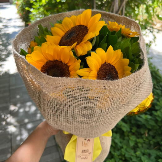Buquê de 5 Girassois