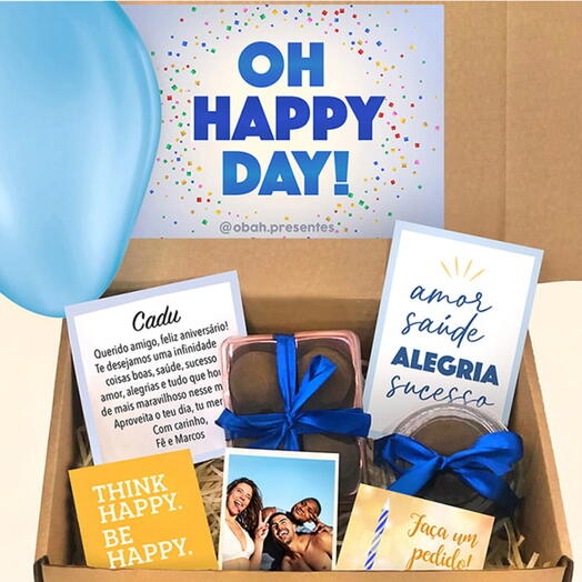 Box Oh Happy Day - Presente de Aniversario Personalizado