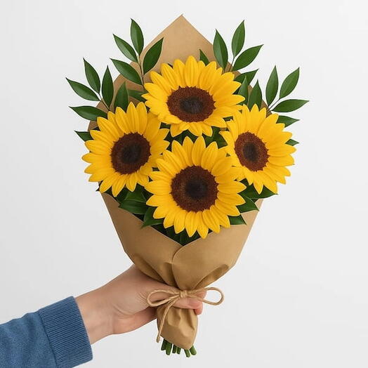 Buquê de Girassois em Kraft