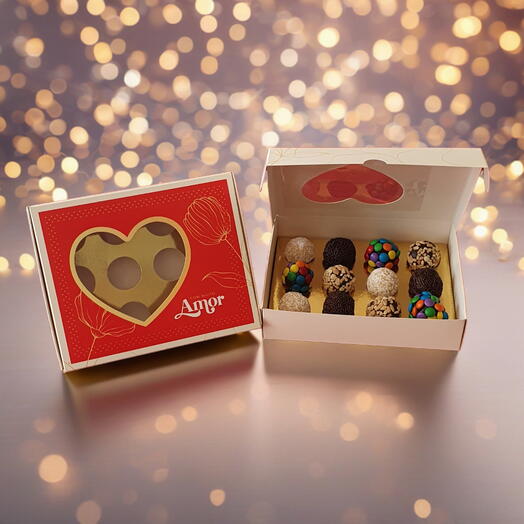 Brigadeiros Na Caixa "Com Amor" e Doçura para Encantar