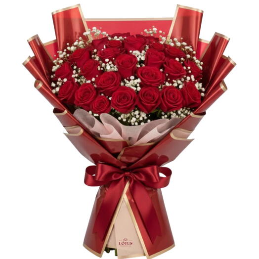 Buquê de 24 Rosas (Escolha a Cor!)