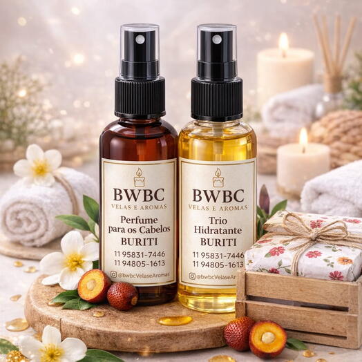 KIT PERFUME CABELOS E OLEO TRIFASICO BURITI