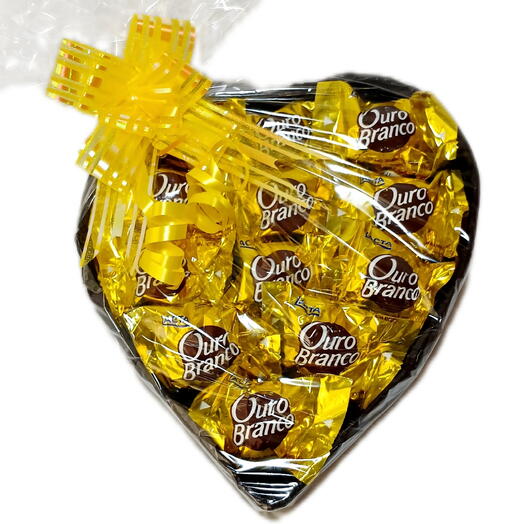 Coração c/12 Bombons Ouro Branco