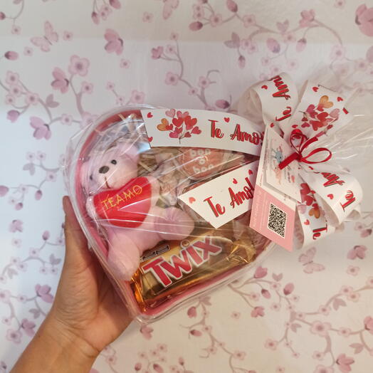 Mimo Coração "Te amo" Rosa
