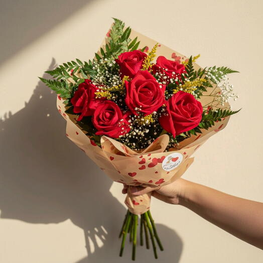 Buquê 6 Rosas Importadas