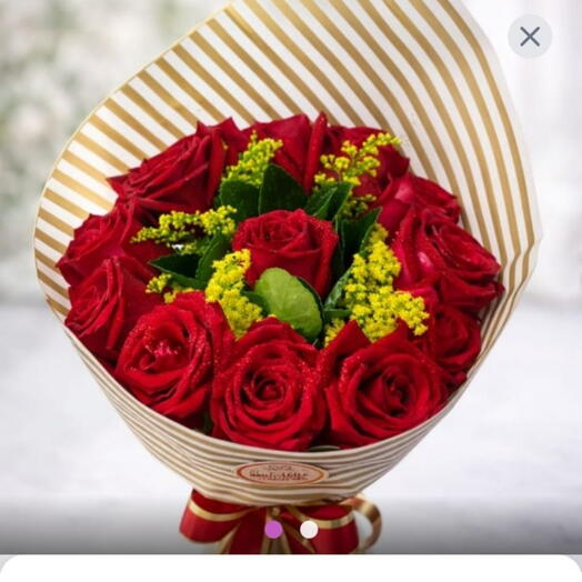 Buquê 12 Rosas Vermelhas