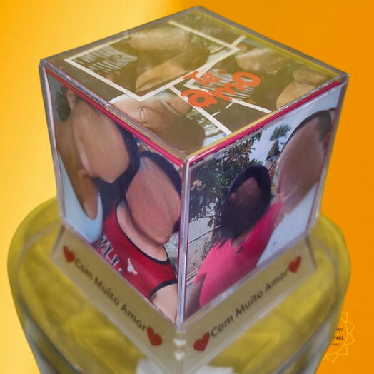 Cubo de 5 Fotos Giratorio - Personalizado