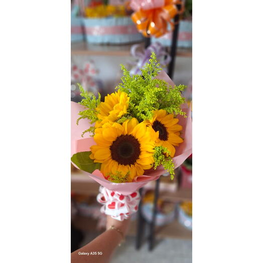 Buquê Triplo de Girassol