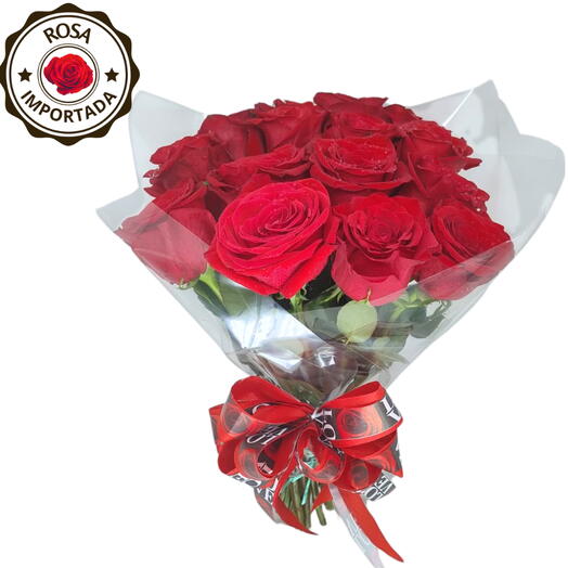Buquê 15 Rosas Importadas – Amor Infinito