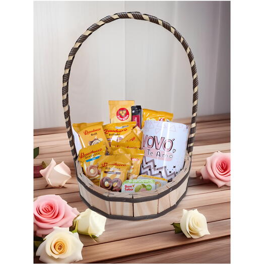 Cesta Cafe Da Manhã Para A Vovo - Encante