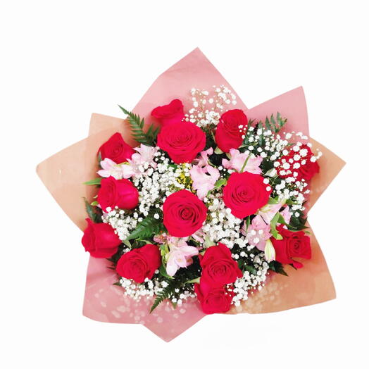 Buquê Tradicional 12 Rosas
