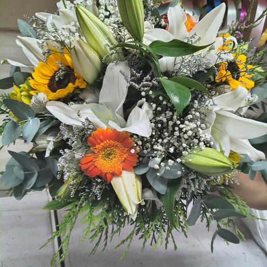 Bouquet de Lirios Branco Especial