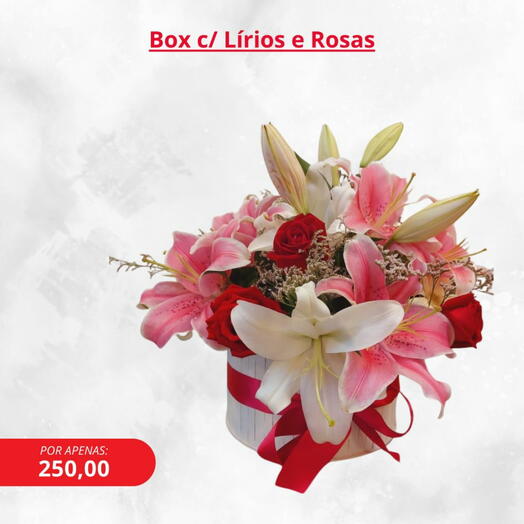 Box de Lirios com rosas