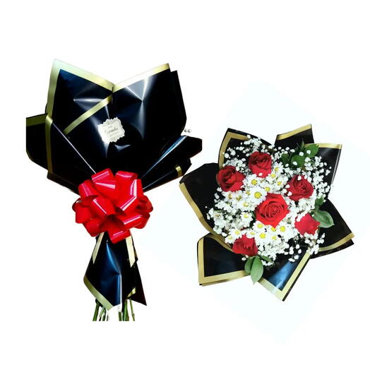Buquê de Rosas Vermelhas Luxo Black