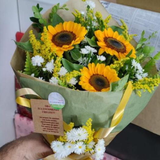 Buquê de 3 Girassois