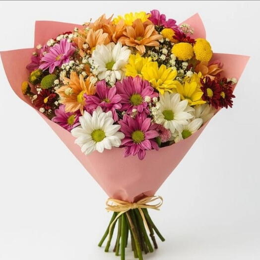 Buquê de Margaridas Coloridas