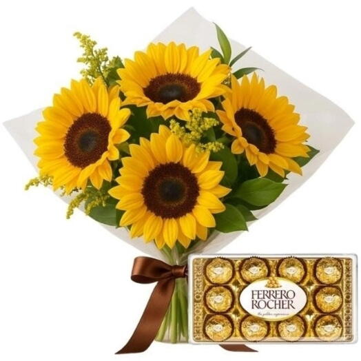 Buquê Brilho Doce de Girassois