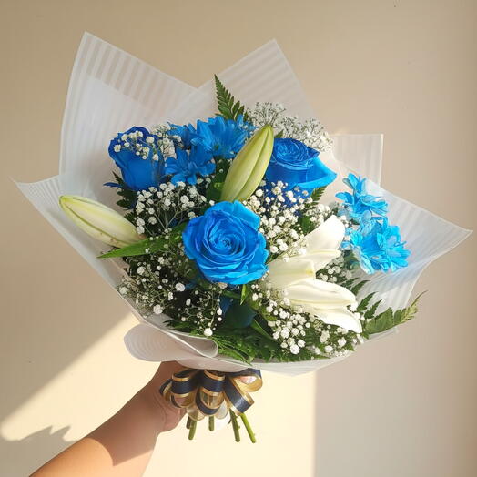 Buquê Azul com Lirios