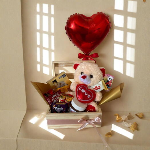 Cesta Graciosa com Urso de Pelucia