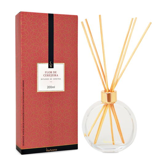 Difusor de Varetas Flor de Cerejeira Via Aroma - 200ml