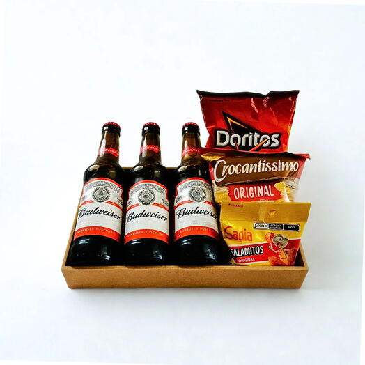 Bandeja de Cervejas com Doritos Salamitos e Petiscos