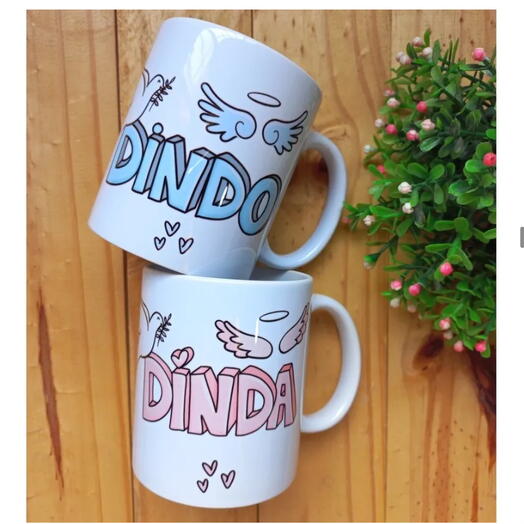 Caneca Personalizada Dinda e Dindo: Padrinhos Especiais