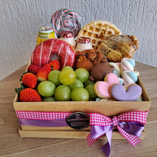 Cesta cafe Doce Alegria menina