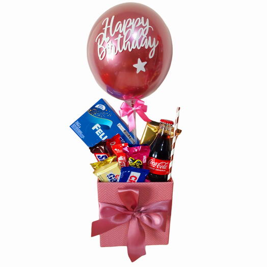 Box Happy Birthday rosa