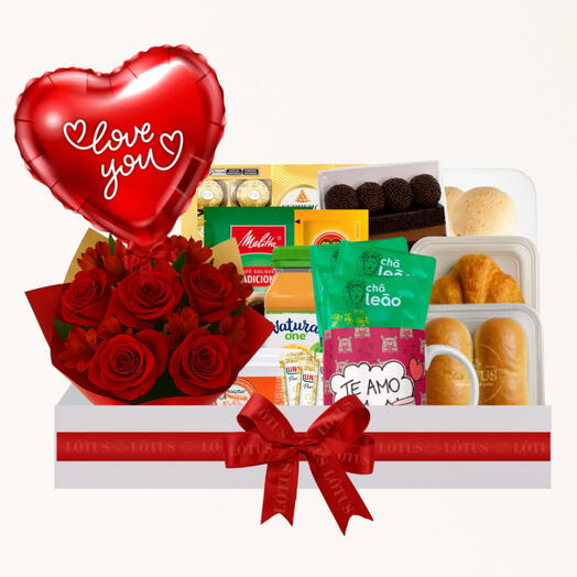 Cesta de Cafe Eu Te Amo