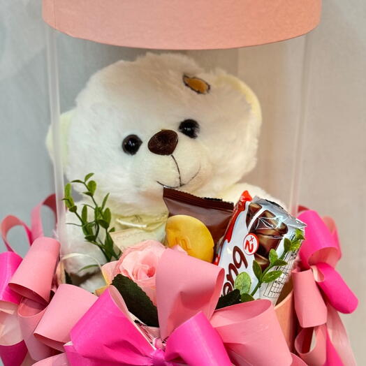 Box Encanto com Pelucia   Rosa