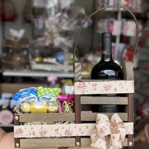 Cesta especial de vinho