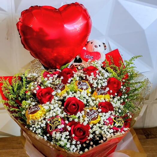 Buquê De Rosas com Bombom