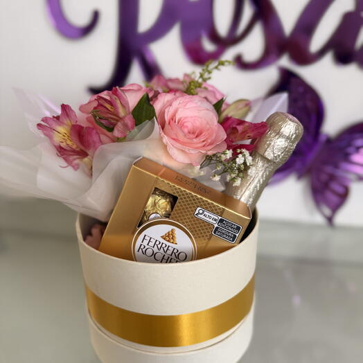 Box Luxo com Flores   Chandon