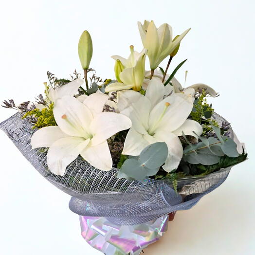 Buquê de Lirios na Tela