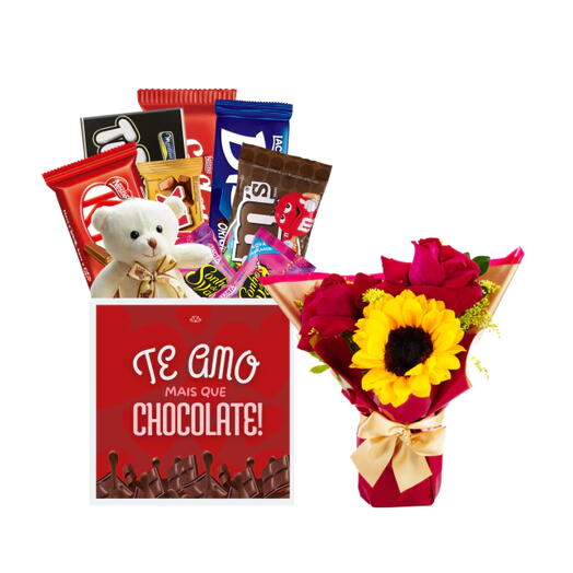 Te Amo Mais que Chocolate + Mensagem de Amor
