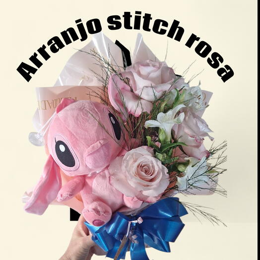 Arranjo Stitch Rosa