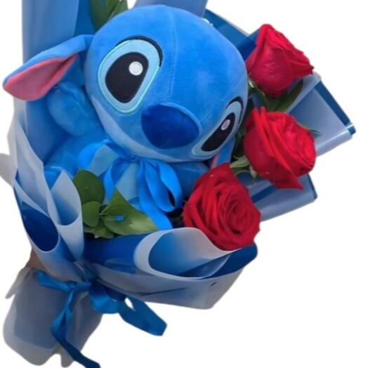 Buque com Stitch com Rosas (Verificar Cores Disponiveis)