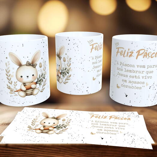 Caneca Pascoa - Jesus Vive Em Nossos Corações