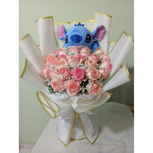 Buquê Luxo com Pelucia Stitch