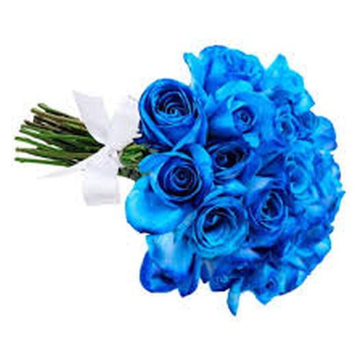 Buquê com 24 Rosas Azuis