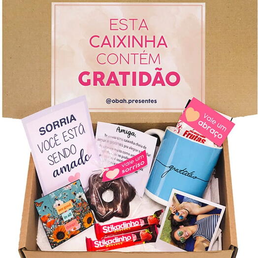 Box Gratidão 2 Presente Personalizado com Caneca