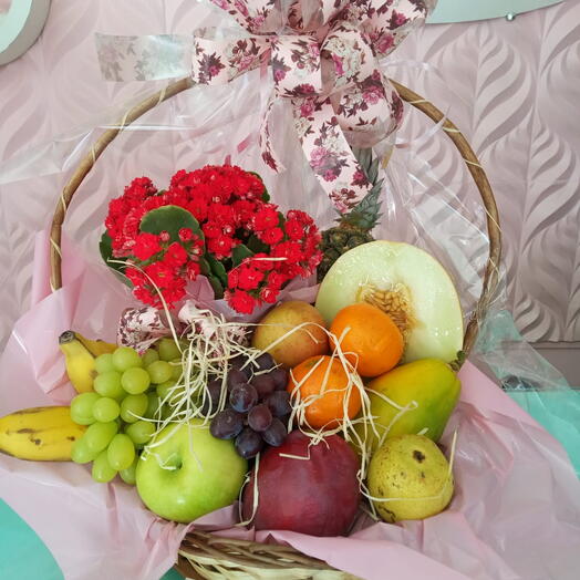 Cesta Frutas   Flores