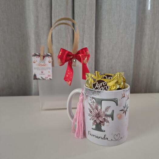 Caneca Personalizada Natal Rosa