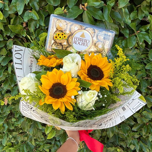 Buquê de Flores Abraço Dourado