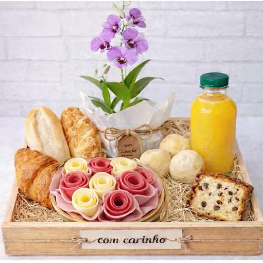 Cesta Premium com Orquidea